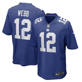 mens nike davis webb royal new york giants game player jers